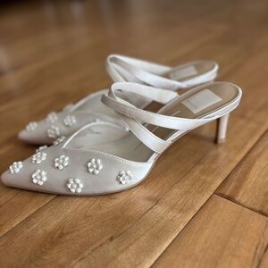 Dolce Vita White Floral Heels